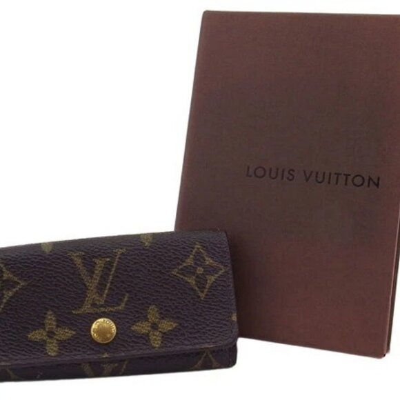 LOUIS VUITTON Key Case Monogram × Beige Monogram Canvas Authentic Used - Picture 1 of 13